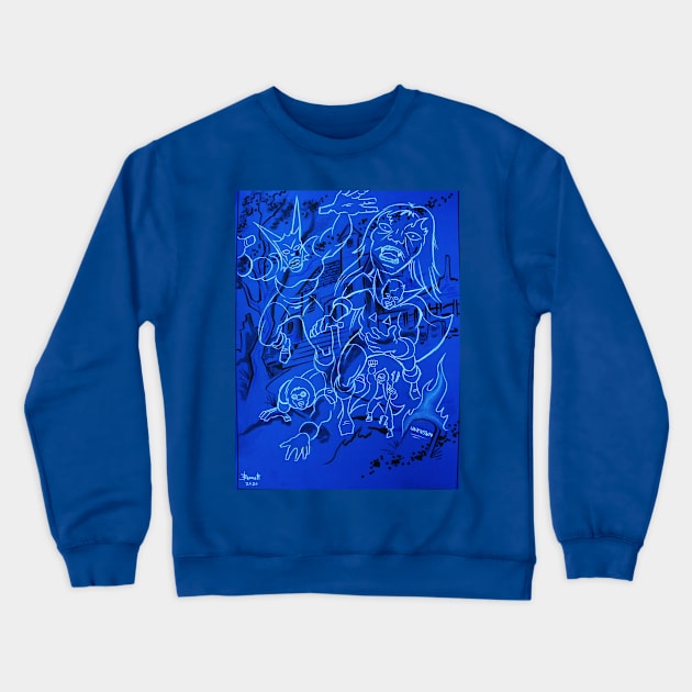 Christmas Ghosts & Oktobar Crewneck Sweatshirt by BennettBlackLight